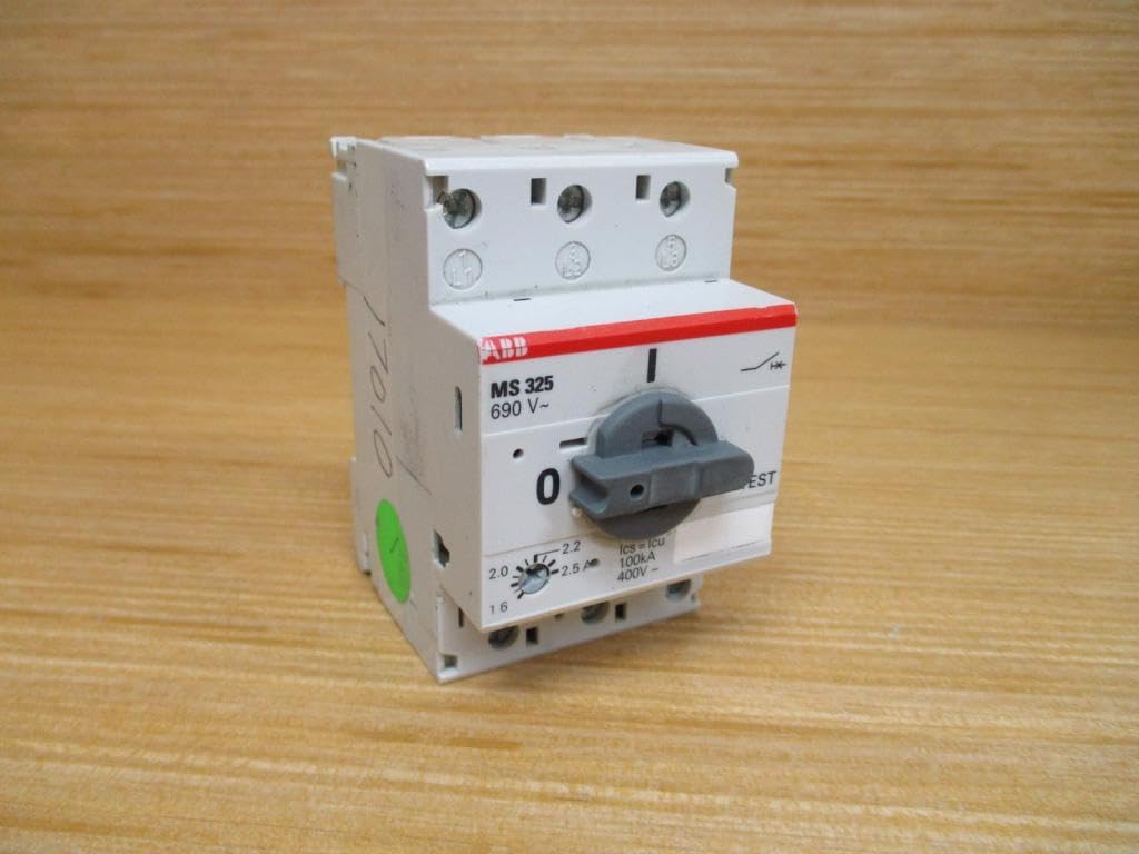 ABB MS325-25 Manual Motor Starter, 25 Rated Amps, 20.0-25.0 Amps Range