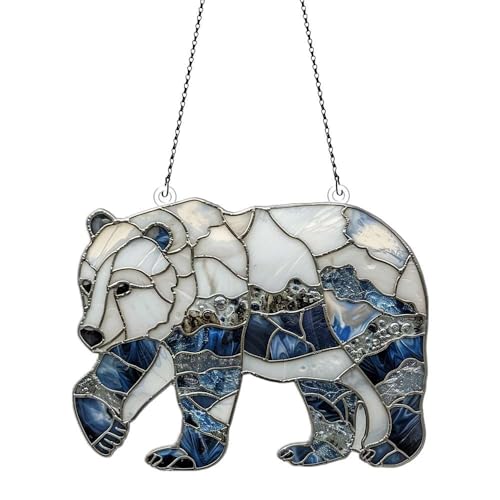 Image of Polar Bear Acrylic Ornament Gift for Bear Lovers Christmas Hanging Decor