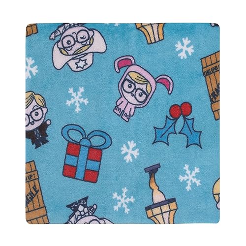 NoJo Warner Brothers A Christmas Story Blue, White, and Red Super Soft Holiday Baby Blanket