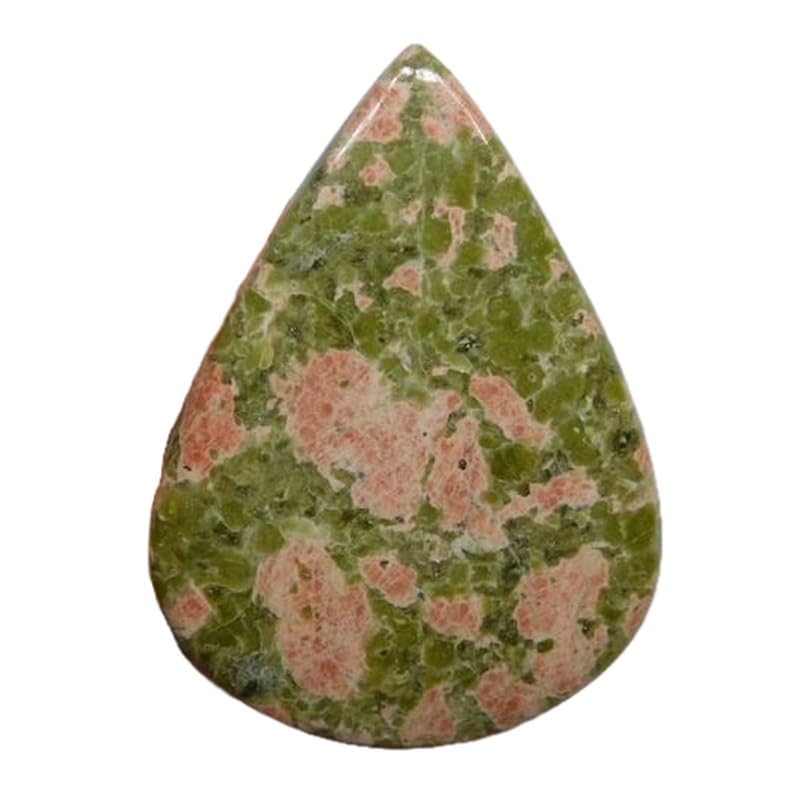 Unakite naturelle poire 51x42mm pour remplacer vos pierres de bijoux abîmées ou créer un pendentif