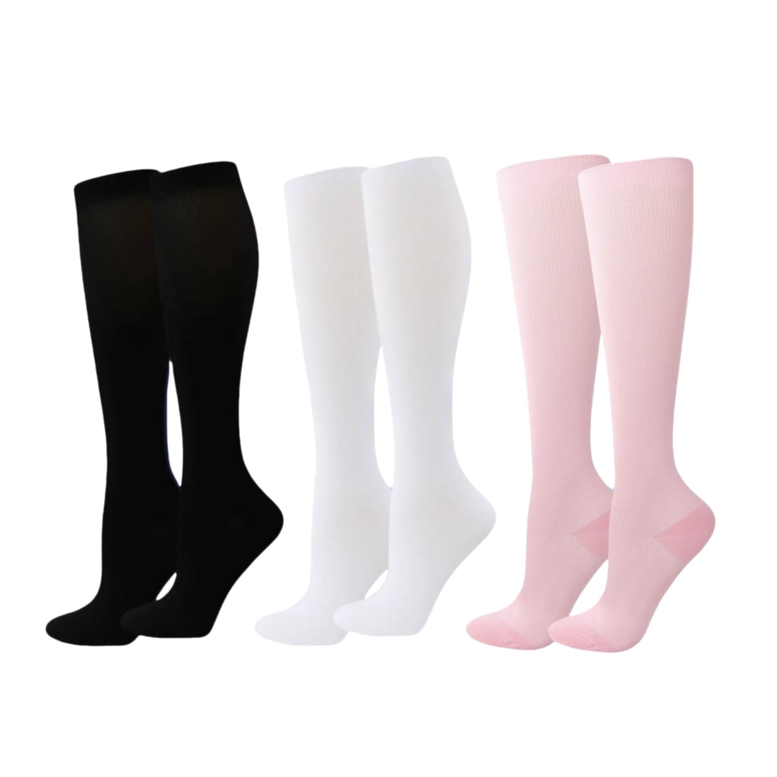 Mevery - Classic Kompressionsstrümpfe Kompressionsstrümpfe für Damen und Herren - 3 Paar atmungsaktive Kompressionsstrümpfe für Sport, Laufen, Reisen, Fitness, und Fußball