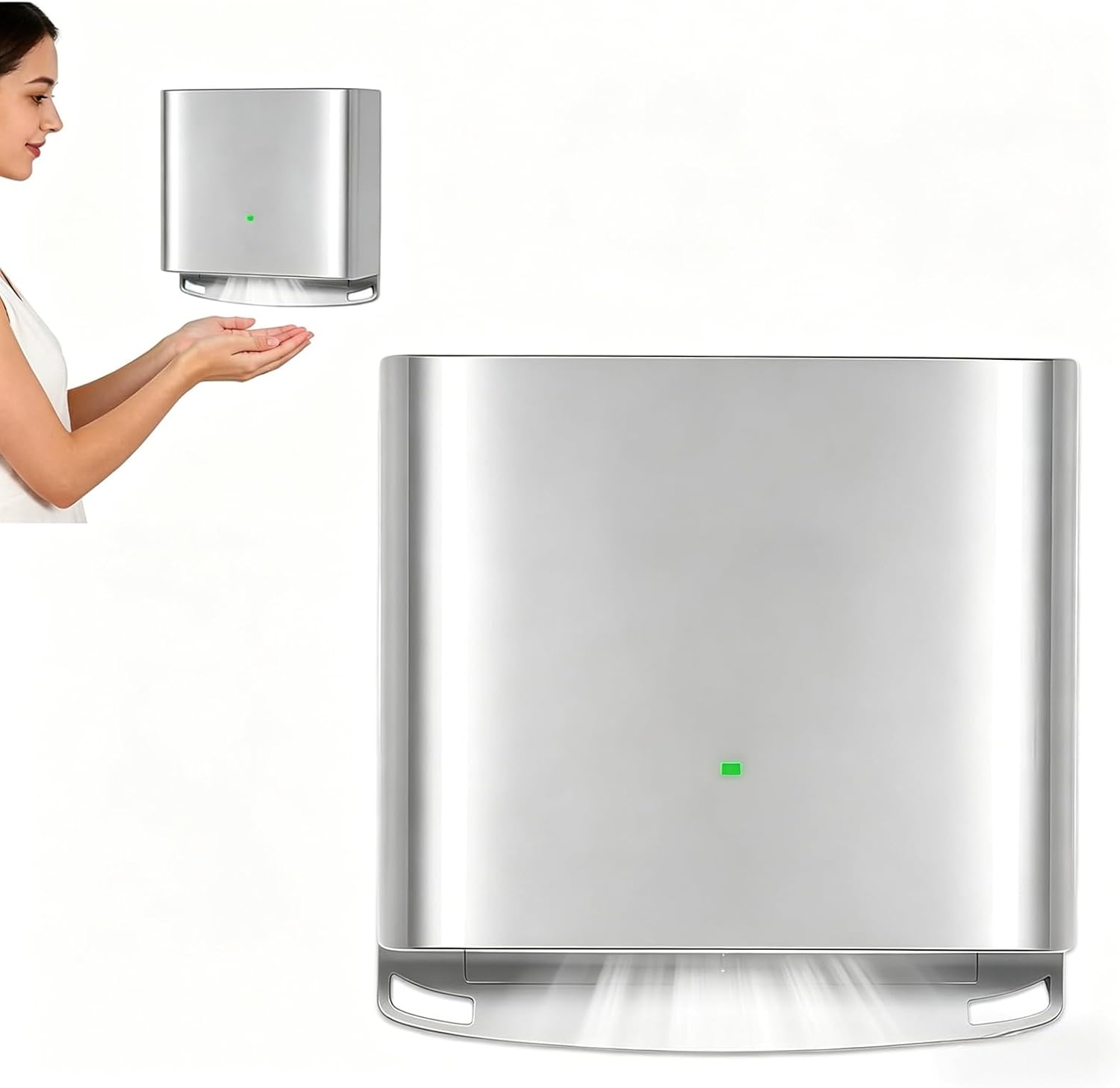 High Speed Hand Dryer, Touchless Automatic Induction Hand Dryer, 80m/s Wind Speed, ABS Housing, Energy Efficient for Household Bathroom, Hotel Toilet, Commercial Restroom(Gold)