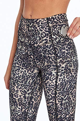 Jessica Simpson Sportswear Ace Pocket Capri Legging, Cinder Cheetah, Large #TOP2