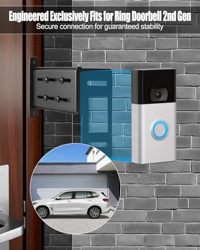 Support en acier inoxydable pour Ring Doorbell 2e gén - Finition Premium