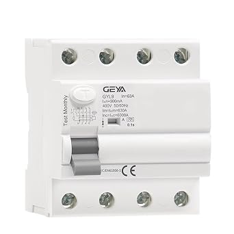 Type A RCD Residual Current Circuit Breaker ELCB 3P+N 40A 63A RCD ELCB Detect Pulsating DC Residual Current300mA,4P 40A