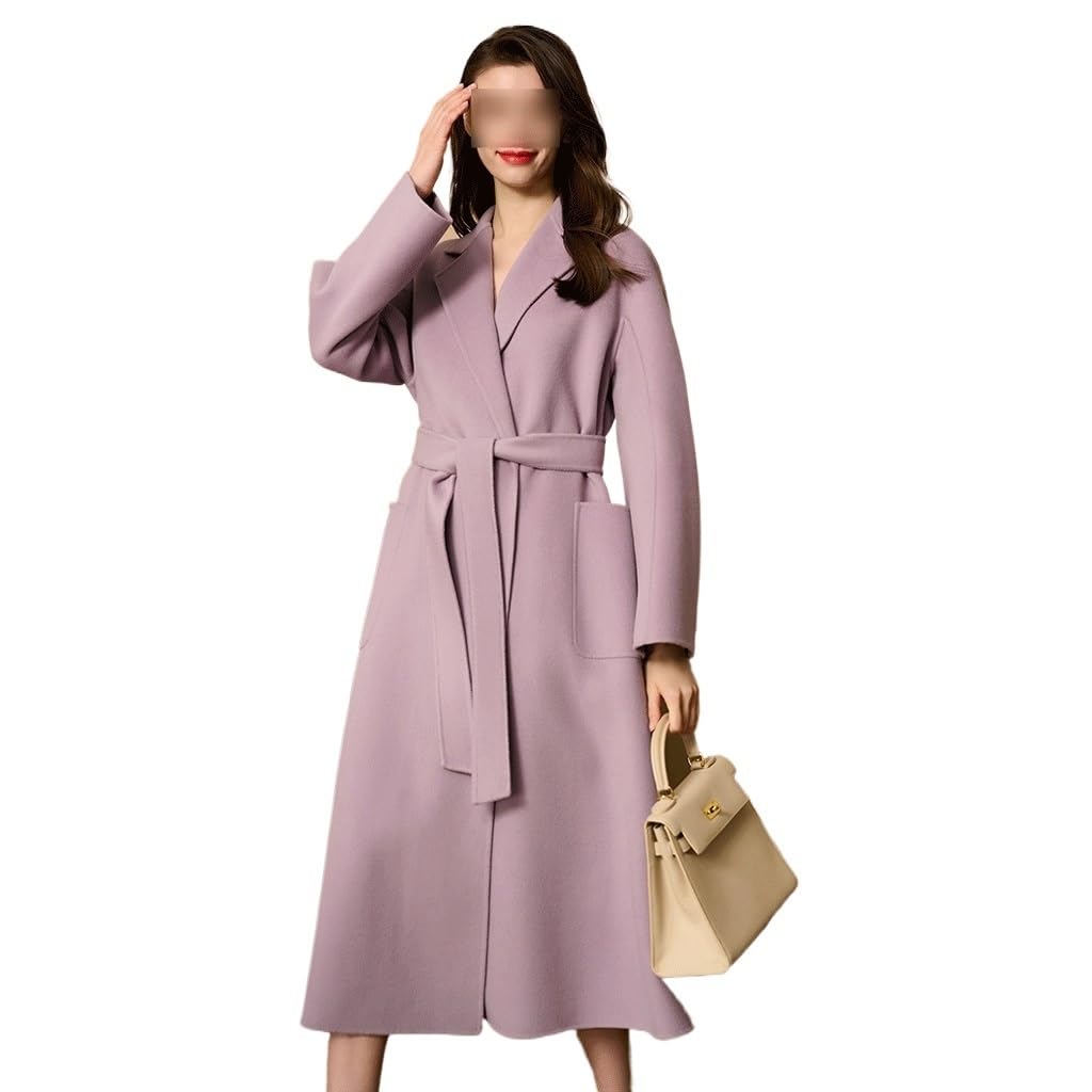 Amazon.com: PNAWLLCF High-end Light Double-Faced Cashmere Coat