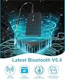Upgraded Bluetooth 5.4 Receiver with 3.5mm RCA Jack, AUX Bluetooth Adapter for Home Car Stereo Speakers 6 Hours Playtime, Dual Connection to 2 Phones, Charge While Streaming & Easy Slide Control ON/Of - Image 4