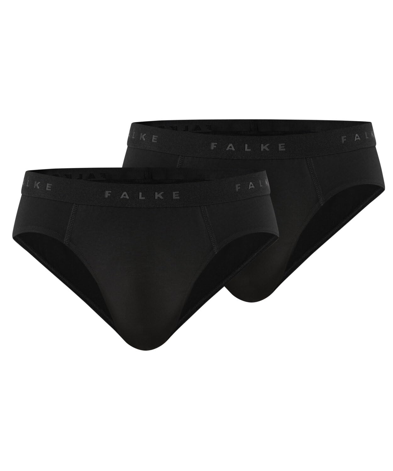Falke Men's Schwarz (Black 3000) Daily Comfort 2-Pack M Br Baumwolle Atmungsaktiv 2 Stück Briefs, Xl