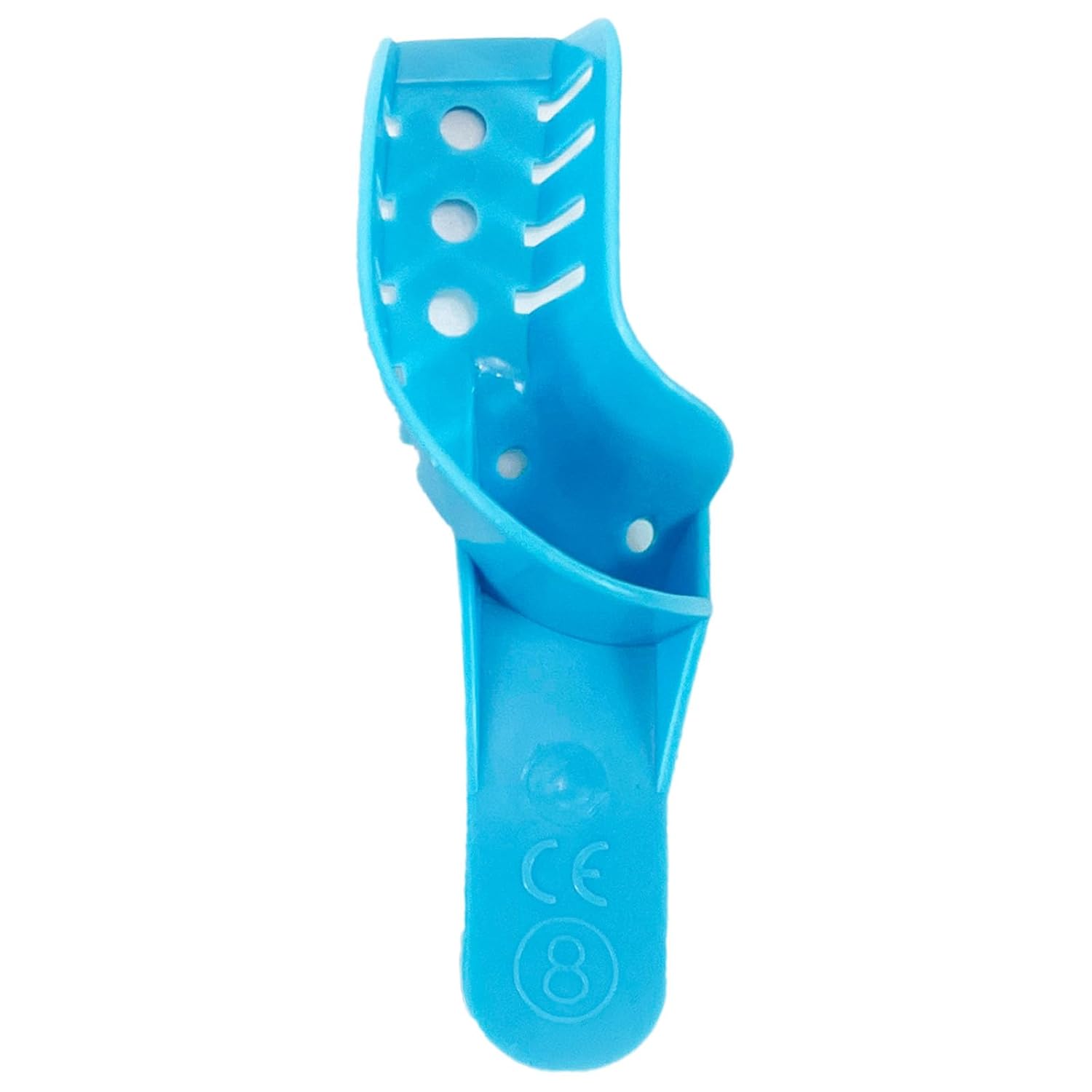 Dental Impression Tray Bag of 120 | Perforated Disposable Teeth Impression Trays | #8 Quadrant Up Right/Low Left - Sky Blue