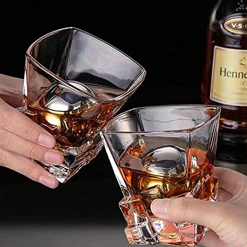 Set de 2 piedras de whisky reutilizables de acero inoxidable miniatura 4