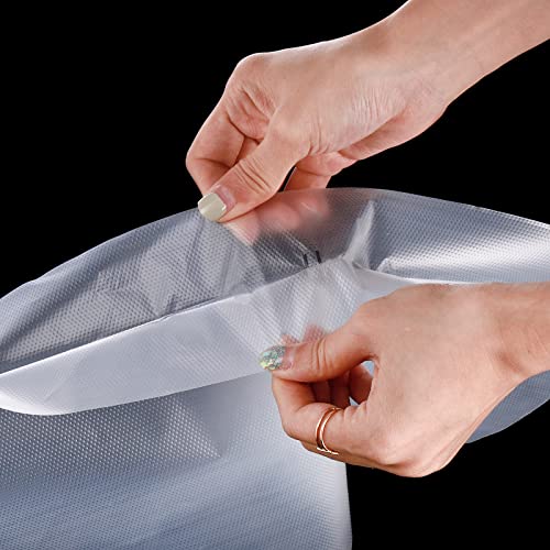DEAYOU 200 PCS Handle Drinking Poly Bag, Clear Plastic Drink Packaging Bag for Delivery, 15" L x 11" H Hanging Hole Cup Carrier Container with Handle for Take Out, Beverage, Hold 2 Cup, 33 OZ of Each