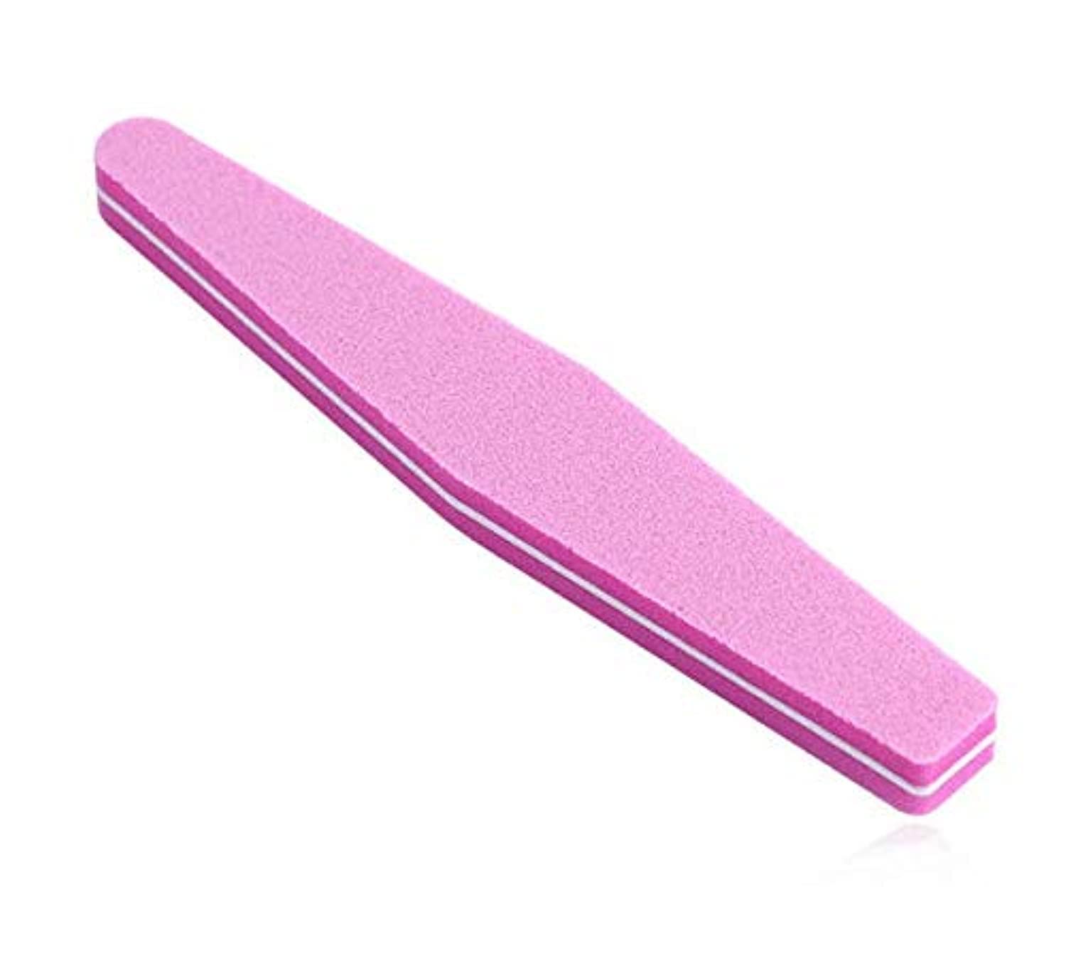 Professional Buffer Sanding Washable Sandpaper Diamond Shape Strip Bar Nail File Manicure Tool (Pink)