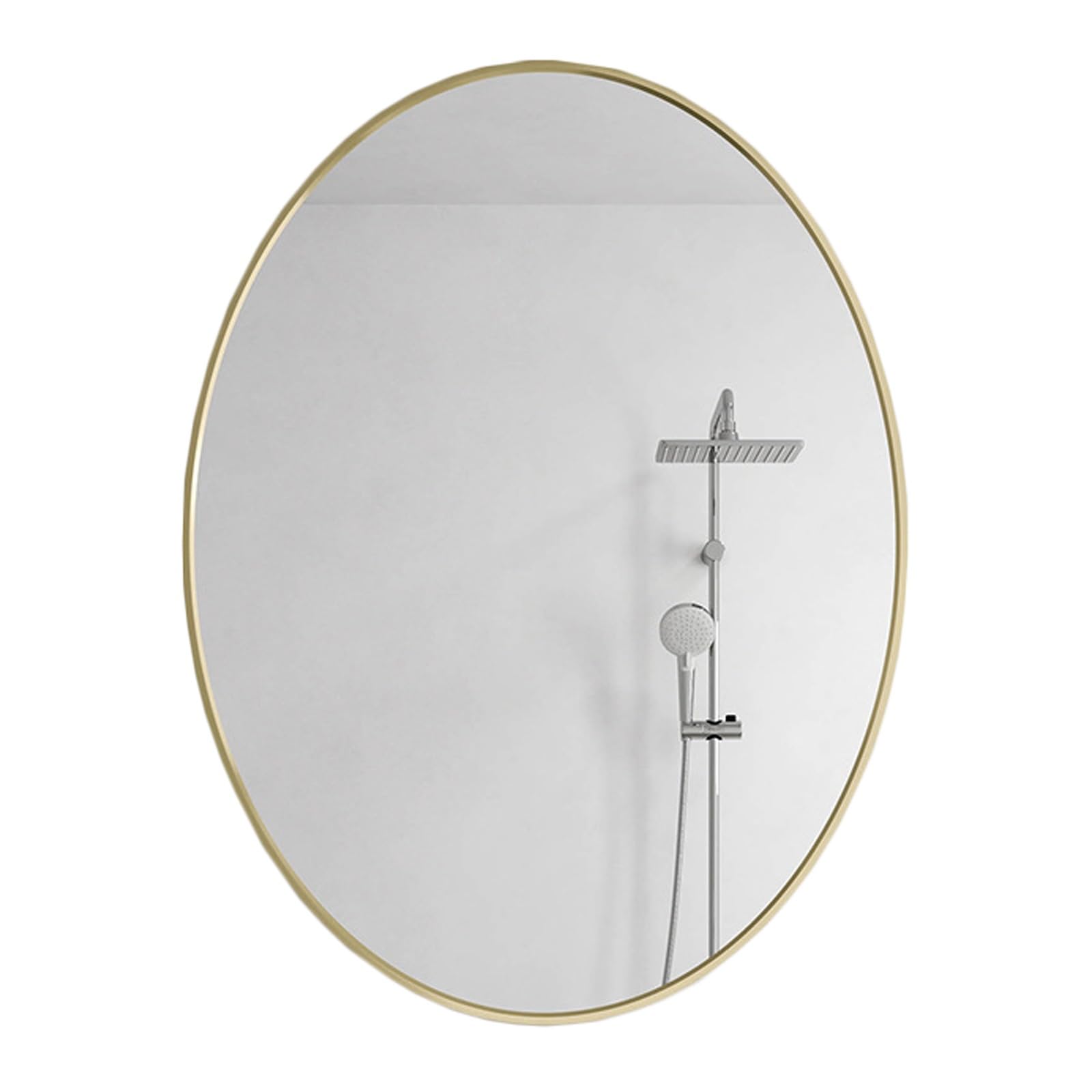 FGXHHS Vanity Mirrors Oval Mirror Makeup with Metal Frame for Bathroom Bedroom Living Room(Gold,50x70 cm)