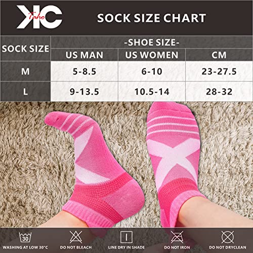 Image of Athletic Ankle Socks for Men & Women, Cushioned Compression Arch Support Socks For Running, Golf & Sports (4 Pairs)