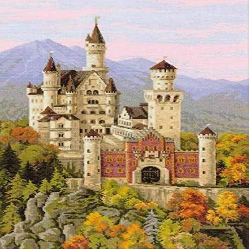 RIOLIS Cross Stitch Kit - 1520 - Neuschwanstein Castle, Multi Colour, 35cm x 60cm