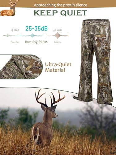 NEW VIEW Camo Hunting Pants for Men, Warm Fleece Lined, Quiet Water-Resistant Winter Clothes for Cold Weather4
