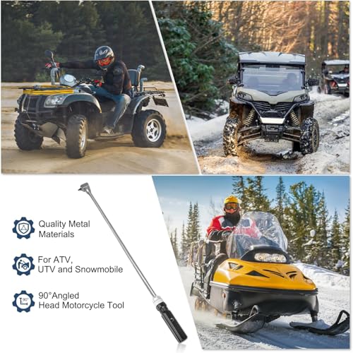 Image of Pilot Screw Adjustment Tool, 18.89in Carburetor Pilot Screw Adjusting Tool, 90 Degree Angled Head Metal Replacement for Carb ATV UTV Snowmobile