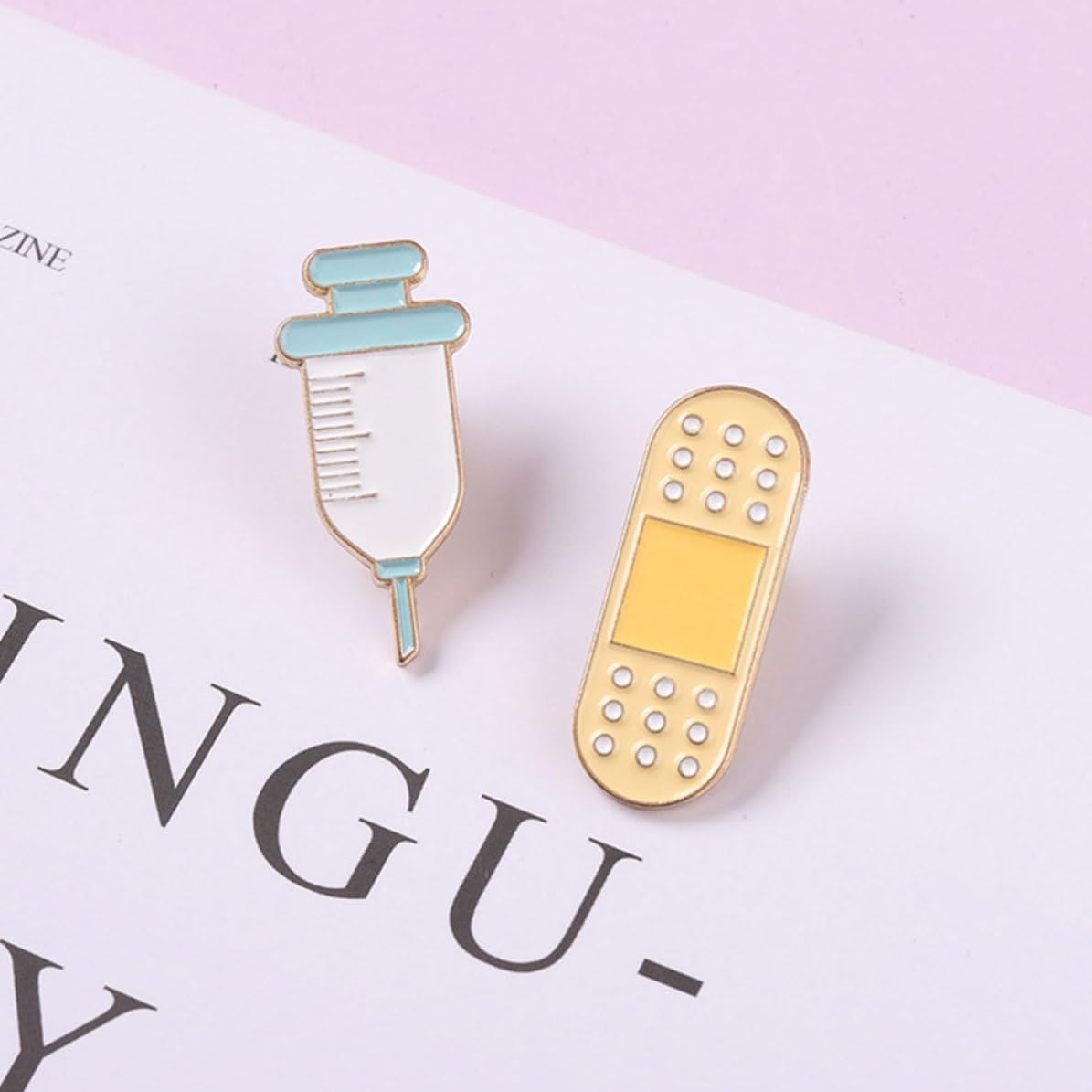4pcs Cartoon Brooch for Backpacks and Shirts, Alloy Pin image 5