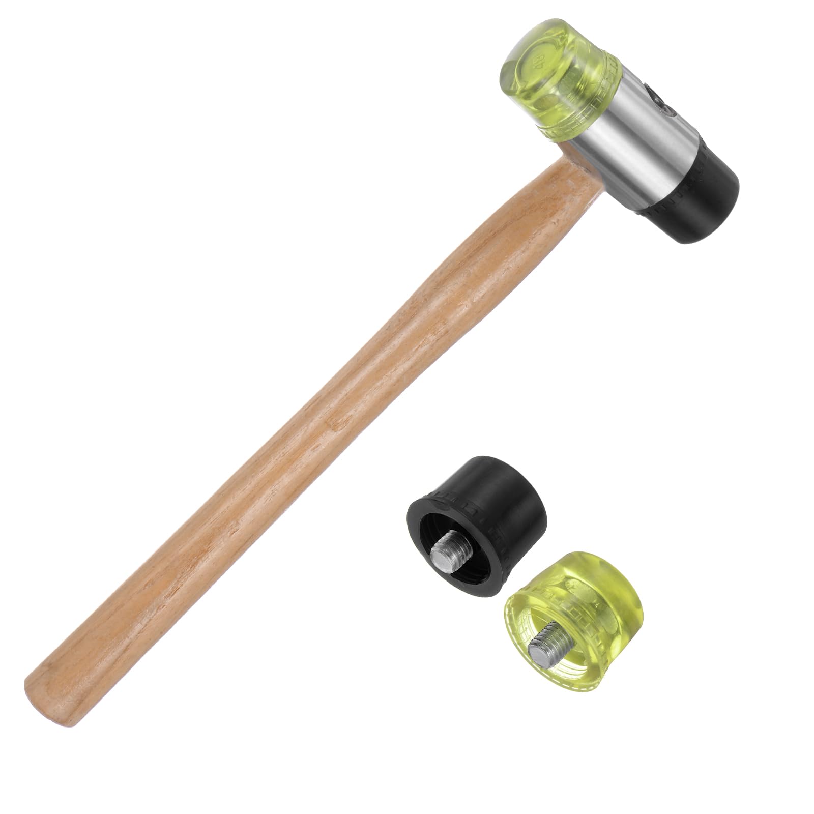 2 Teste Martello In Poliuretano 35mm - Doppia Faccia Per Lavori Di Precisione