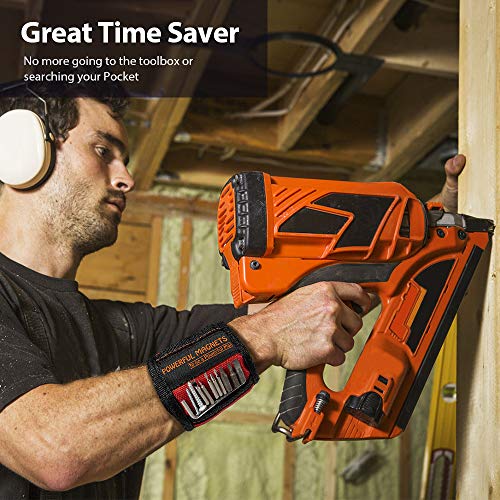 Christmas Stocking Stuffers Gifts For Men - Magnetic Wristband Tools For Mens Gift Ideas 15 Super Strong Magnets Dad Women Birthday Cool Gadgets Wrist Tool Belt Holder For Holding Screw Nail Drill Bit #TOP4