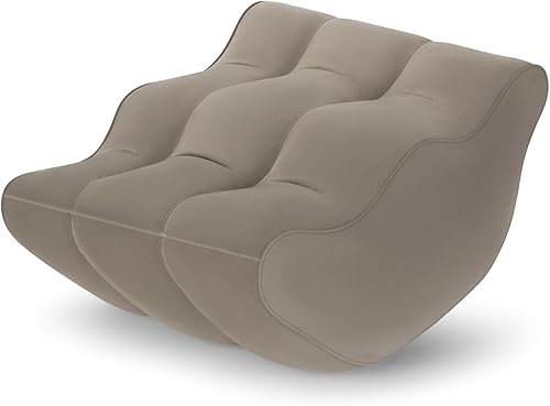 Almohada inflable de elevación de piernas después de la cirugía, almohadas elevadoras de rodilla de pierna de cuña para circulación sanguínea para