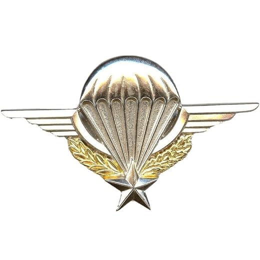 Générique Insigne Brevet Parachutiste avec Attaches 2 Pin's et Emplacement pour numéro Para Tap
