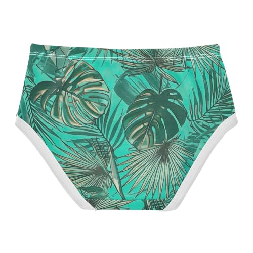 Designer Girls Underwear Toddler 2t Cotton Panties Little Girl Tropical Leaves Green Briefs Undies Kids2