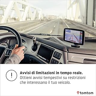 TomTom GO Expert Navigatore Satellitare per Camion, Autobus, Furgone, Schermo HD 7", PDI, TomTom Traffic, Mappe del Mondo, Avvisi di Restrizioni in Tempo Reale, Aggiornamenti Rapidi Tramite WiFi