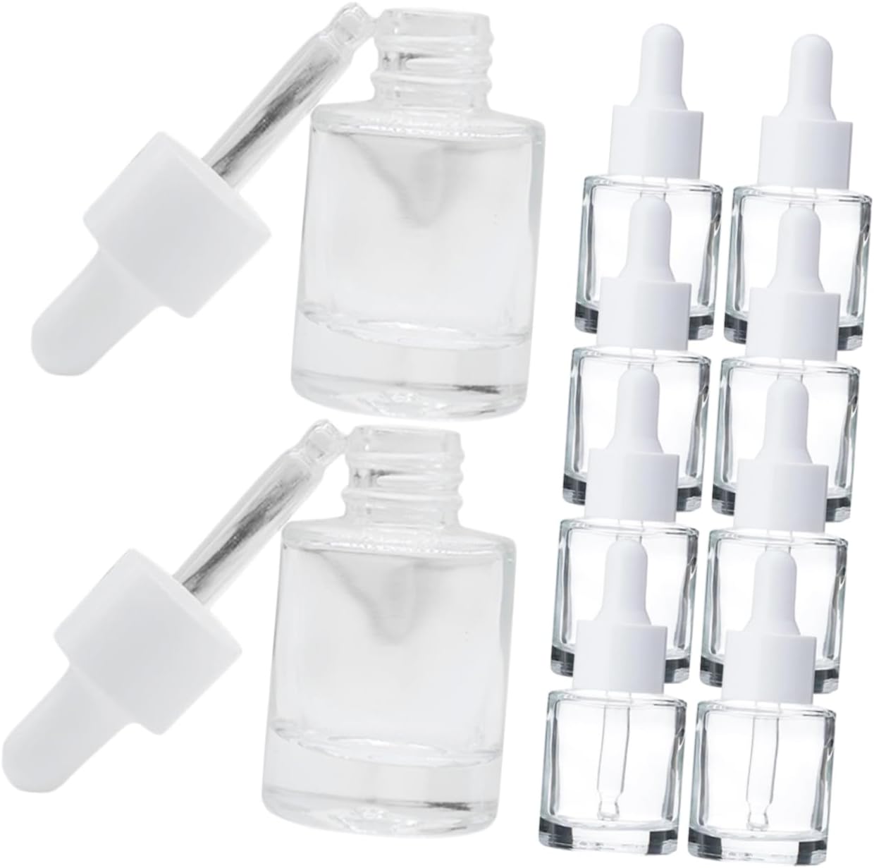 20pcs Glass Dropper Bottles Essential Oil Bottles Dropper Air-tight Refillable for Aromatherapy Diy Projects