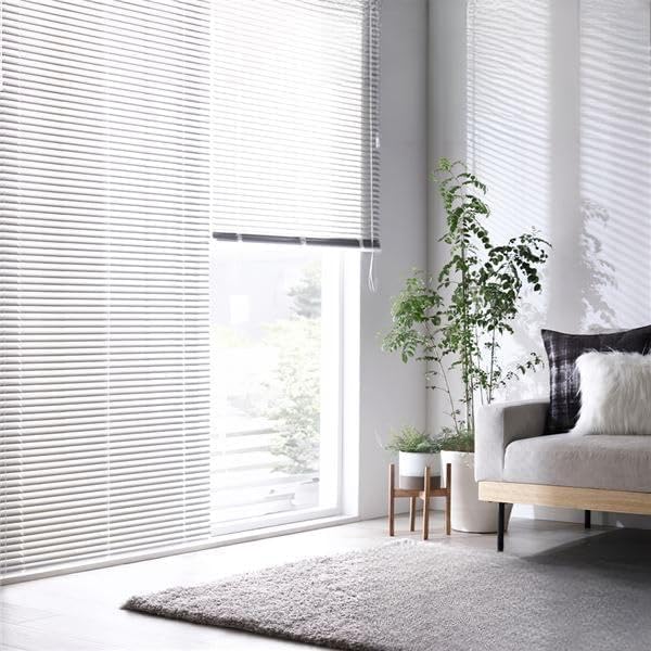 アルミ ブラインド 約幅170×丈110cm 木目調 ホワイトウッド 日本製