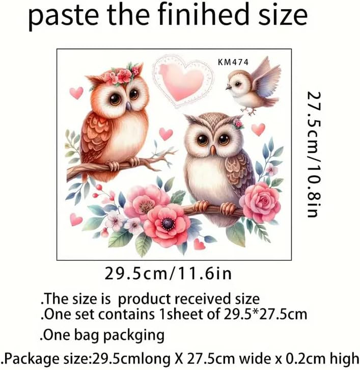 Merry Christmas Owl Heart Bird Toilet Cover Sticker Decals,Spring Flower Leaf Butterfly Waterproof Toilet Lid Tank Seat Decals Cistern Self-Adhesive Bathroom Wall Sticker