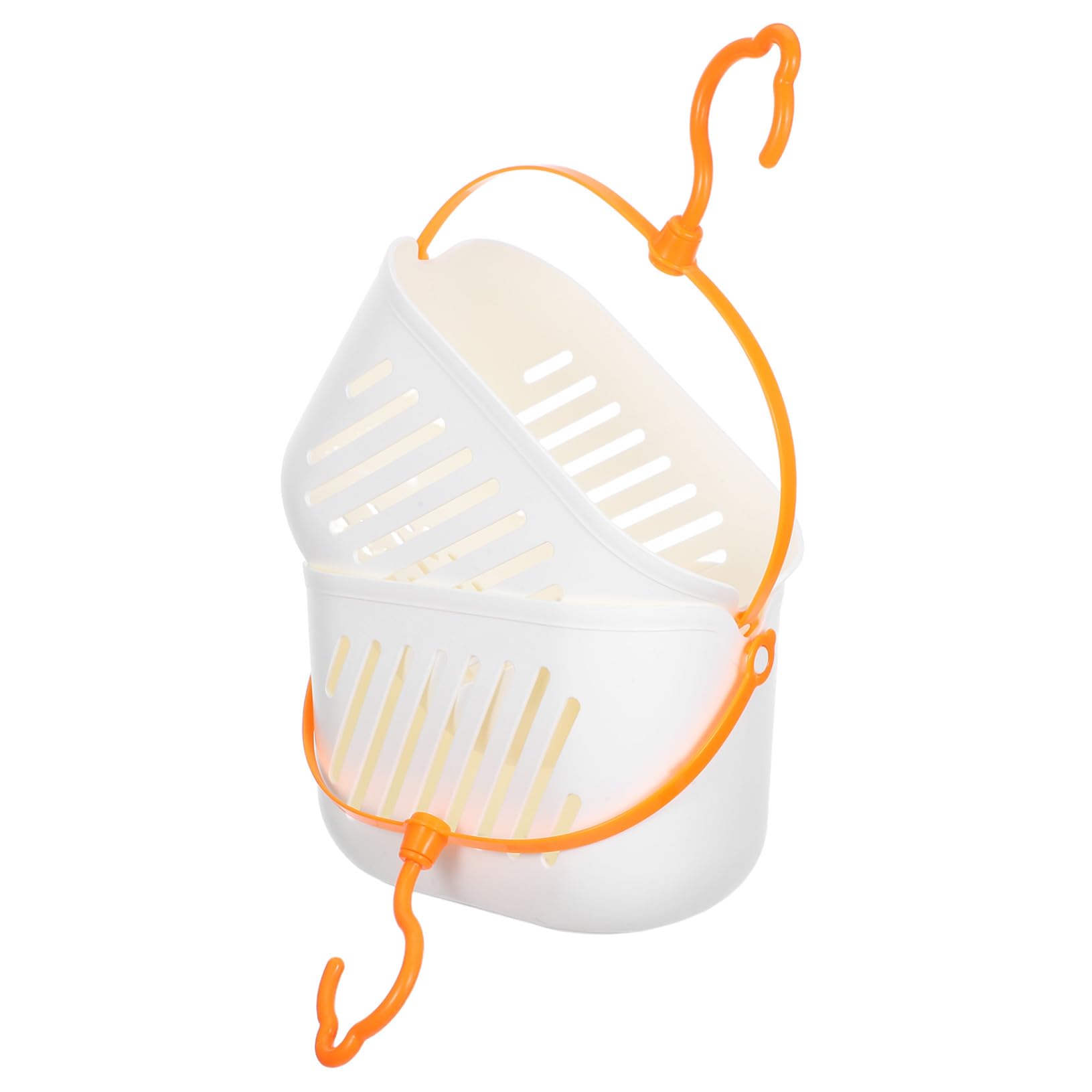 Panier suspendu plastique rangement mural polyvalent cuisine salle de bain et jouets x2