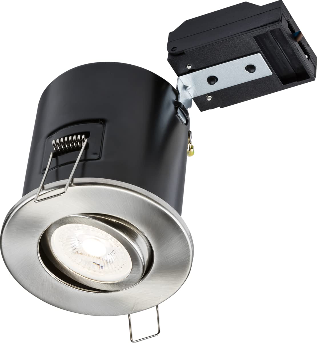 230V IP20 Tilt GU10 Fire-Rated Downlight Chrome