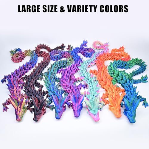 LOCYFENS 30 Inch Large 3D Printed Dragon 76cm Long Fidget Toy Gift Decor by LOCYFENS - Image 7