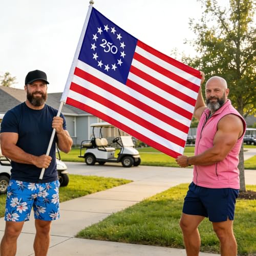 Image of 3x5 FT American Flag - Double-sided printing USA Flag with Bold Quote inchWe'll Put a Boot in Your As s It's the American Way inch,Made of Polyester,Vibrant Colors, Brass Grommets for Outdoor & Indoor Display (250TH-2)
