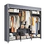 Raybee Heavy Duty Clothes Rack with Cover 800 LBS Clothing Racks for Hanging Clothes Portable Closet for Bedroom 56" Wx 16" Dx75.5 H