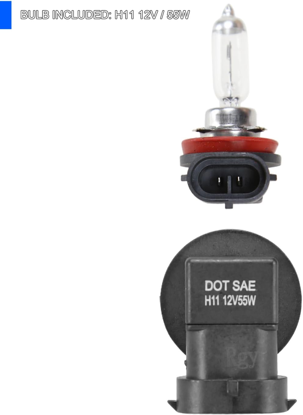 SPEC-D TUNING Clear Bumper Driving Fog Lights + Bulbs + Switch Compatible with 2001-2003 Honda Civic Coupe Sedan 2Dr/4Dr L+R Pair Assembly