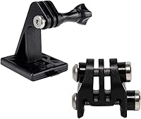 Vista 1 de Picatinny Rails Airsoft Rail Casco Excavadora Mounts Adaptador de soporte para cámara de acción GoPro (2 negro)