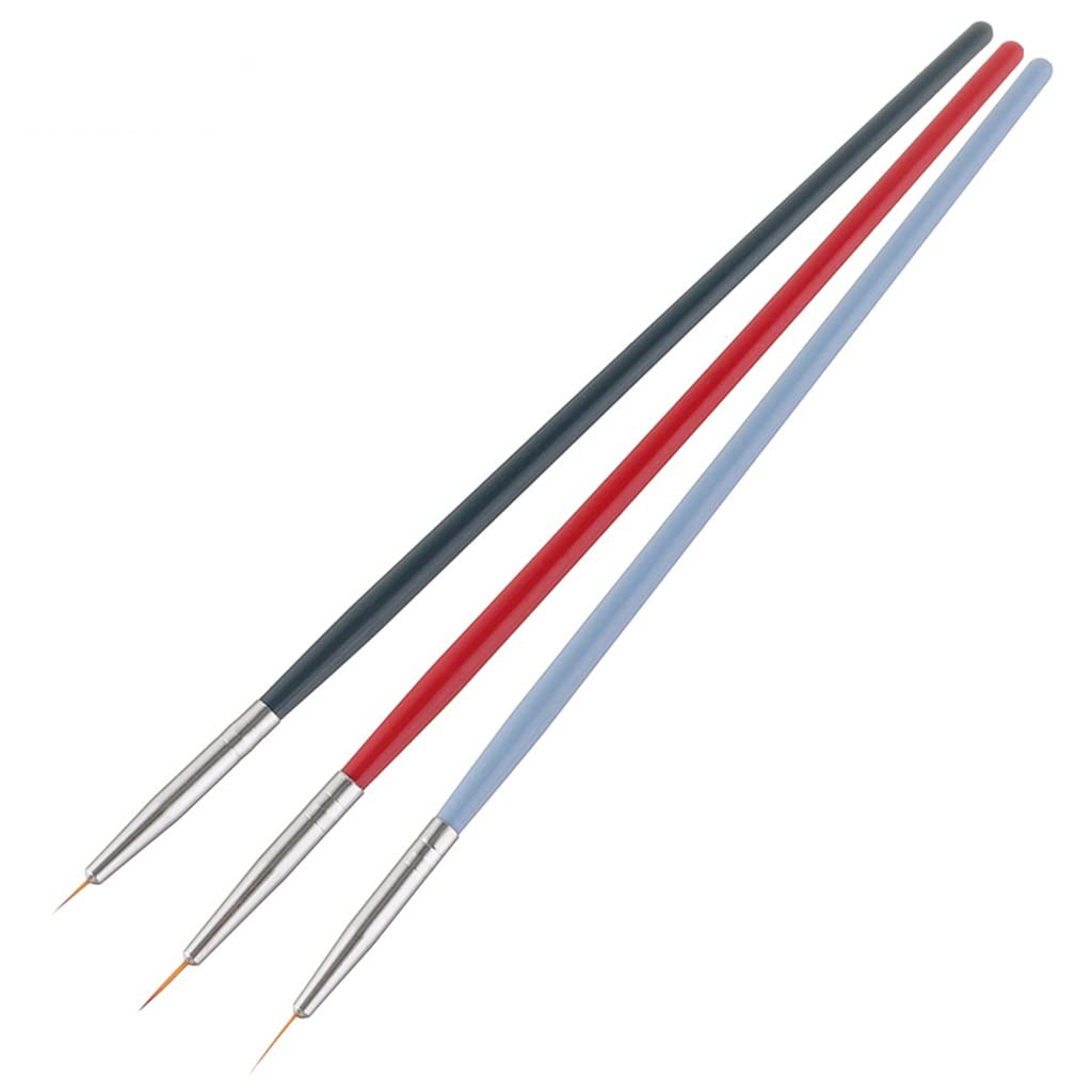 3-teiliges Set Nylon-Malpinsel mit Holzgriff in verschiedenen Größen, Haken- und Linienstift für Aquarell-, Öl- und Acrylmalerei, Kunstwerkzeuge,