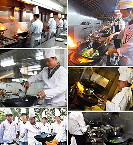 CTCOIJRN Wok-Wok-Wok-Schöpfkelle aus Karbonstahl mit Antihaftbeschichtung, traditionell, handgeschmiedet, 60 cm 6 CTCOIJRN Wok-Wok-Wok-Schöpfkelle aus Karbonstahl mit Antihaftbeschichtung, traditionell, handgeschmiedet, 60 cm