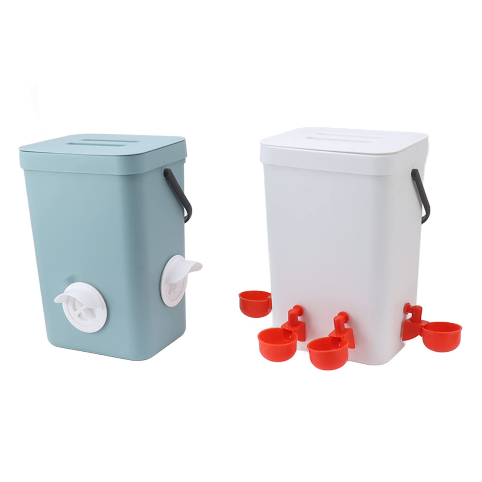 Comedero Automático para Pollos, Tetinas de Agua para Pollos, Vasos para Cría de Aves de Corral, Juego de Recipientes de Alimentación para Pollitos, Patos