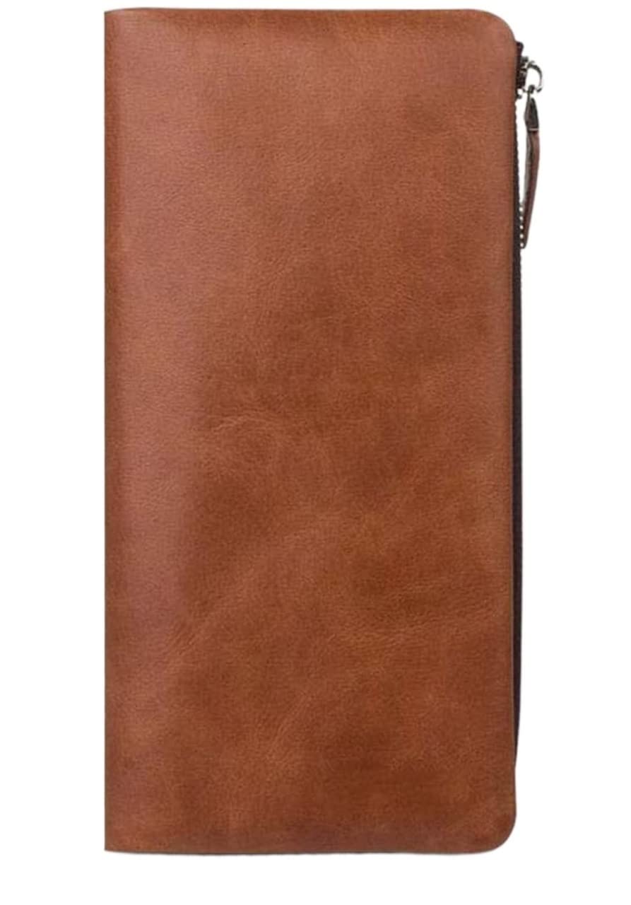 Porte-carte long en cuir SCHIK marron pour vos sorties avec iPhone SE