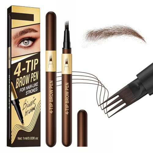 Makup Beauty Skinny Brow - Ultra Thin Eyebrow Pencil, Waterproof, Precise Micro Brow Pencil creates Hair-like Strokes for Full, Natural Brows (Brunette)