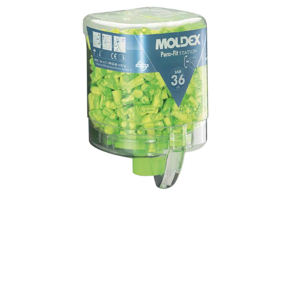 Moldex 7725 Pura-Fit Lot de 250 Paires de Bouchons d’oreilles SNR 36dB en distributeur MoldexStation