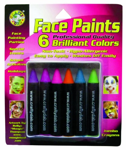 Crafty Dab Face Paint Jumbo Crayons - Brilliant Colors