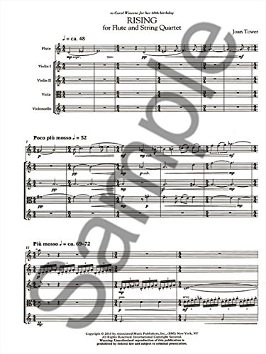 Rising: For Flute and String Quartet - Édition de prestige pour formation classique - 5