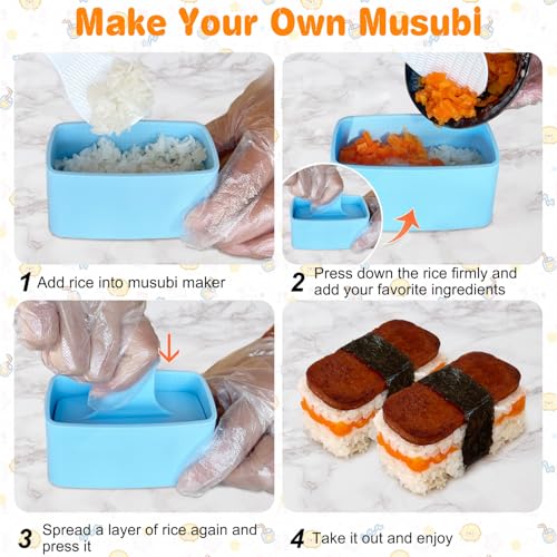 Molde Onigiri, pacote com 3 moldes de bola de arroz, kit de Musubi Maker, molde de prensa Musubi, mo