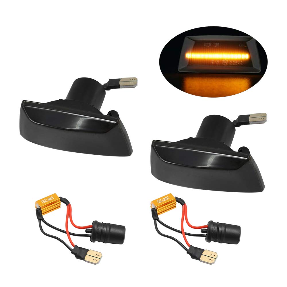 Pair of Dynamic Side Indicator Led Repeater Light For Adam Astra H Gtc Vxr Corsa D E