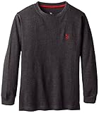 U.S. Polo Assn. Big Boys' Long-Sleeve Thermal Crew-Neck Pullover