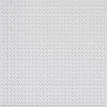 Euro-Deco Decorative Ceiling Tiles Tin Look PVC 2x2 24"x24" Drop in Glue Up Pack of 30 - F61 White Pearl